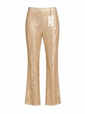 MOTF Gold Sequin Flared Trousers